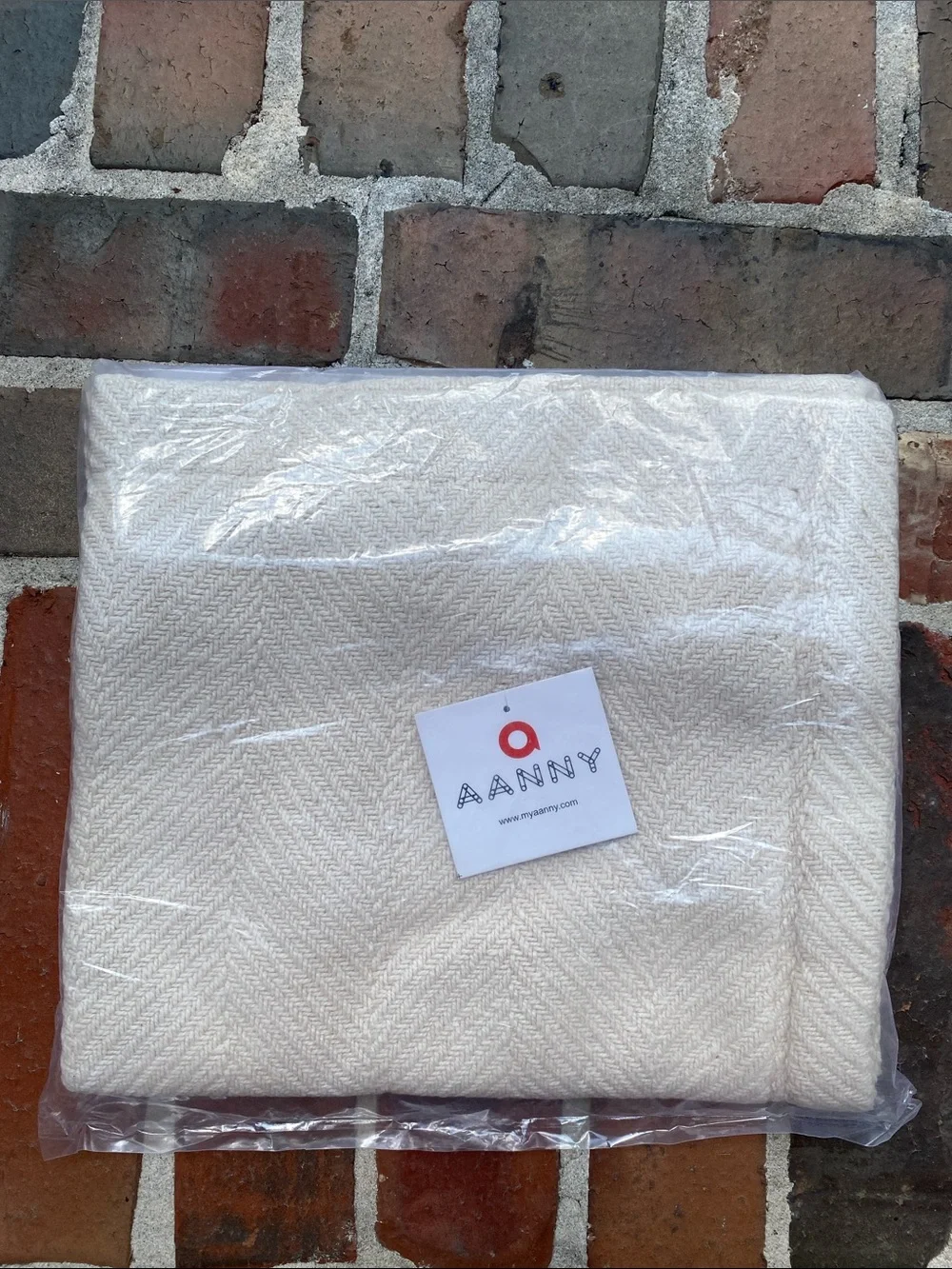 NEW✨AANNY Organic Cotton Pillow/Cushion Cover in Faded Weave 45 cm X 45 cm